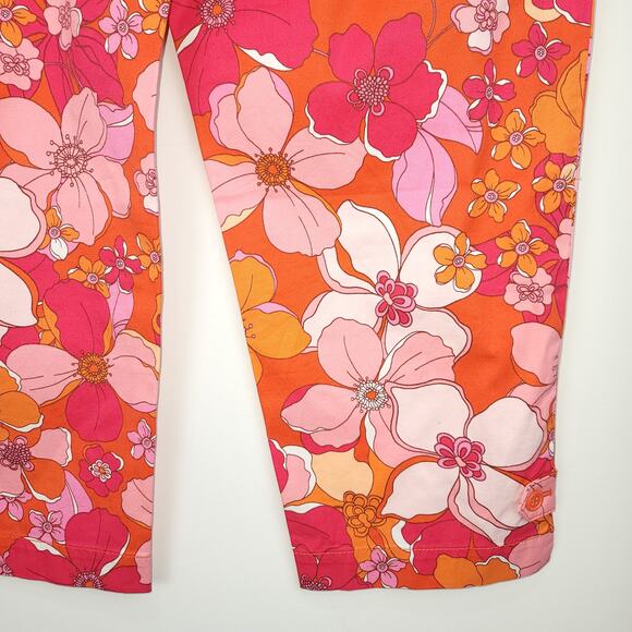 Talbots Perfect Crop Pants in Tossed Flower, Size 14, NWT - Picture 7 of 13